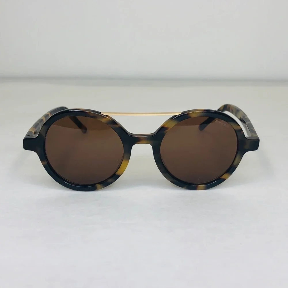 KOMONO Vivien Tortoise Demi Sunglasses NEW round brown gold UV400 - Picture 6 of 11